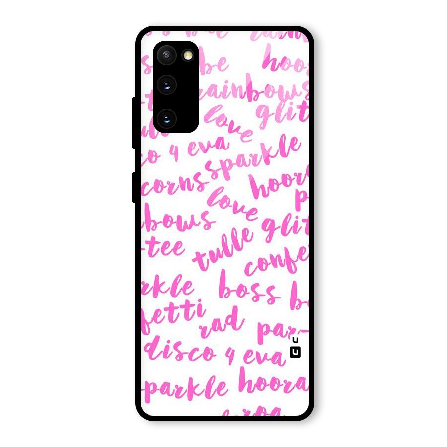 Sparkle Love Glass Back Case for Galaxy S20 FE 5G