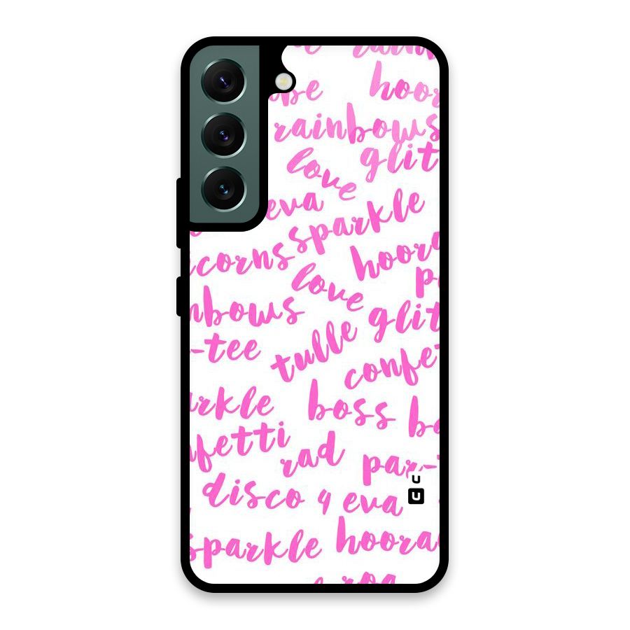 Sparkle Love Glass Back Case for Galaxy S22 5G