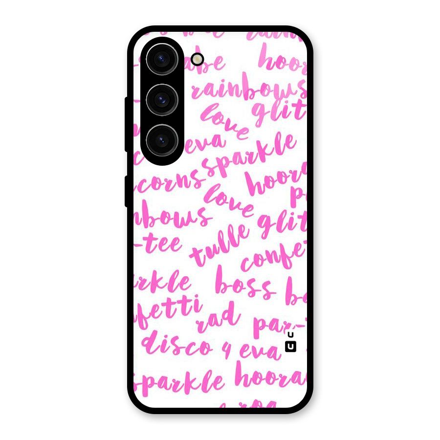 Sparkle Love Glass Back Case for Galaxy S23