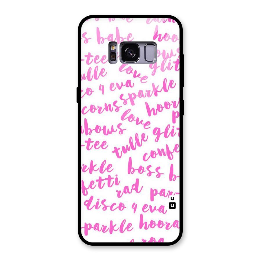 Sparkle Love Glass Back Case for Galaxy S8