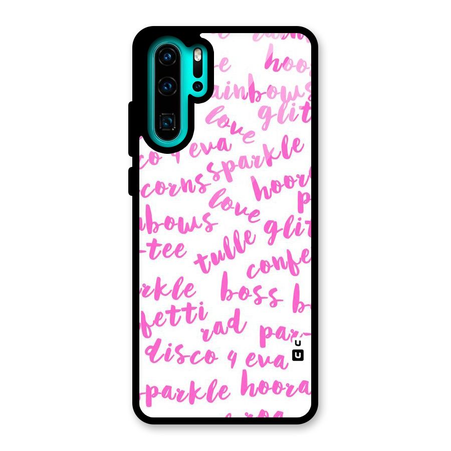Sparkle Love Glass Back Case for Huawei P30 Pro