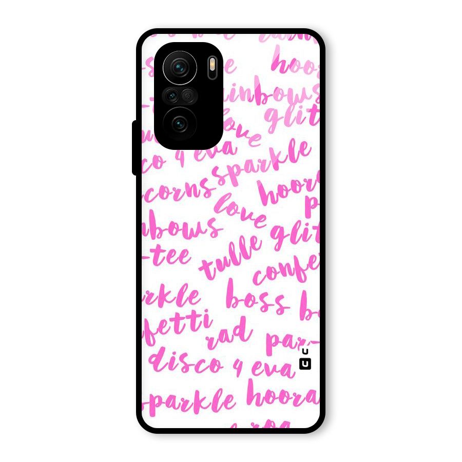 Sparkle Love Glass Back Case for Mi 11x