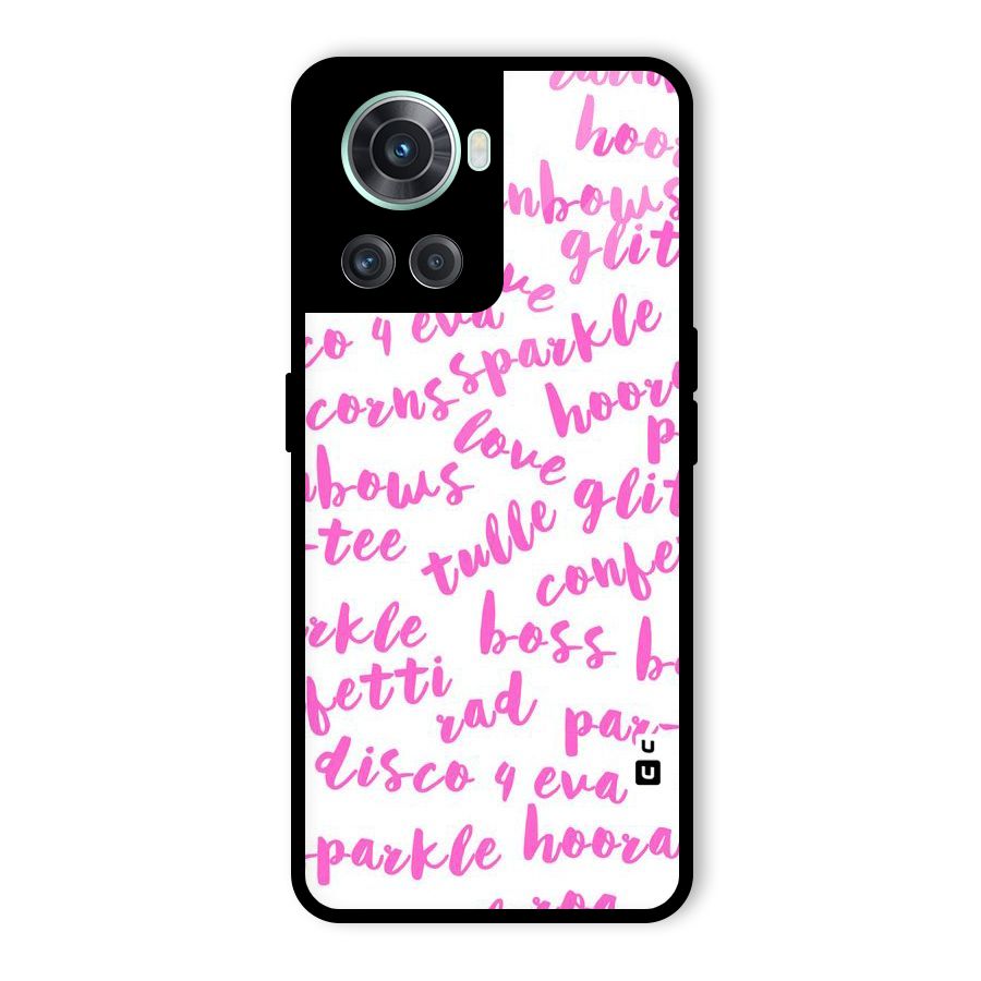 Sparkle Love Glass Back Case for OnePlus 10R
