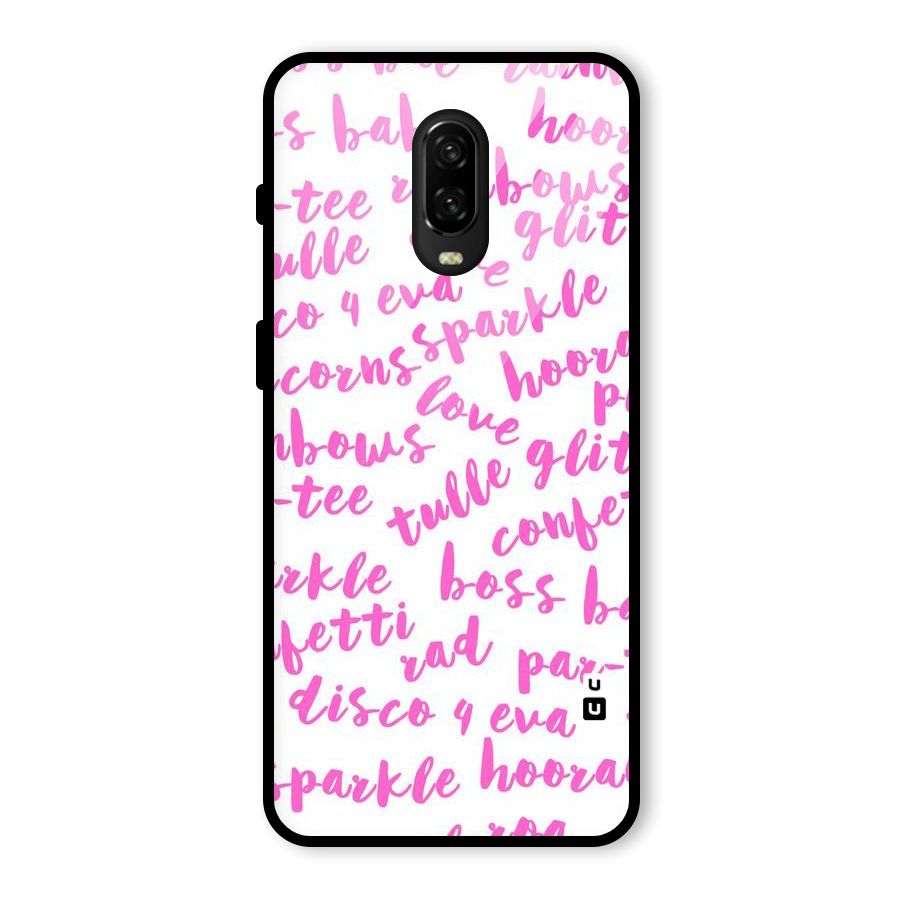 Sparkle Love Glass Back Case for OnePlus 6T