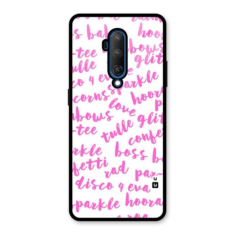 Sparkle Love Glass Back Case for OnePlus 7T Pro