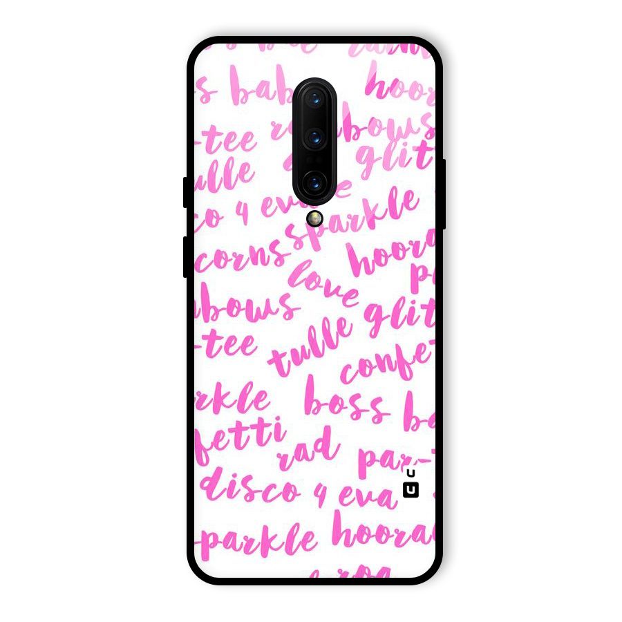 Sparkle Love Glass Back Case for OnePlus 7 Pro