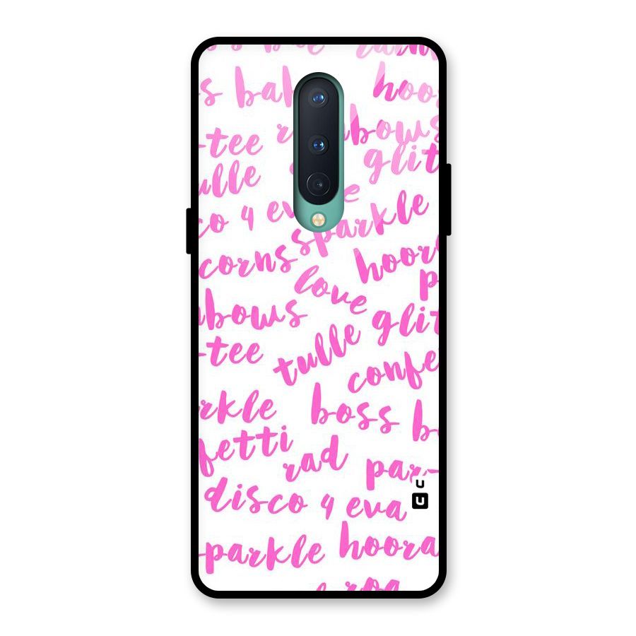 Sparkle Love Glass Back Case for OnePlus 8