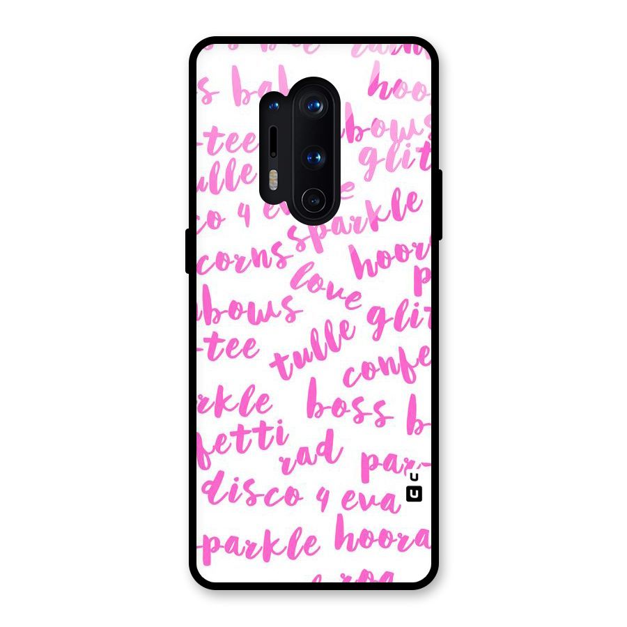 Sparkle Love Glass Back Case for OnePlus 8 Pro