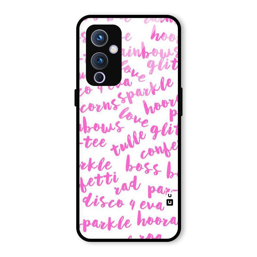 Sparkle Love Glass Back Case for OnePlus 9