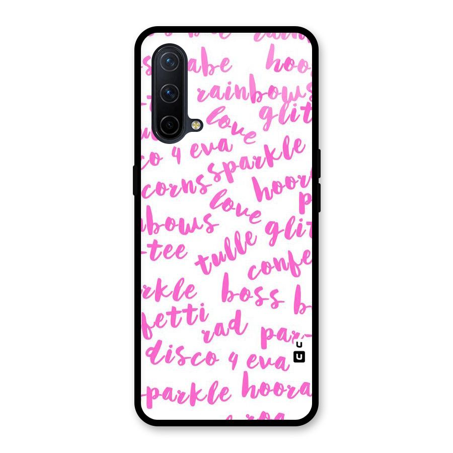 Sparkle Love Glass Back Case for OnePlus Nord CE 5G