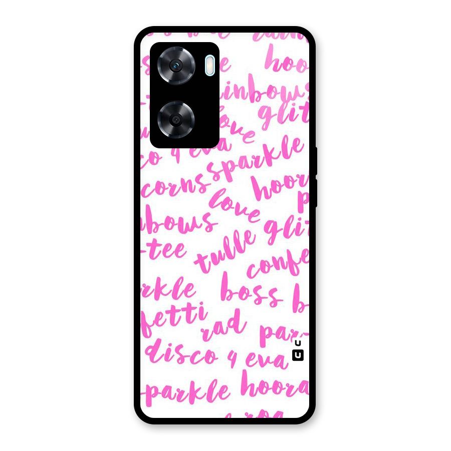 Sparkle Love Glass Back Case for Oppo A77