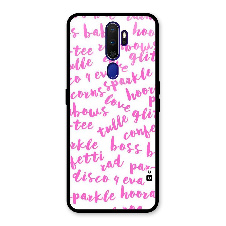 Sparkle Love Glass Back Case for Oppo A9 (2020)