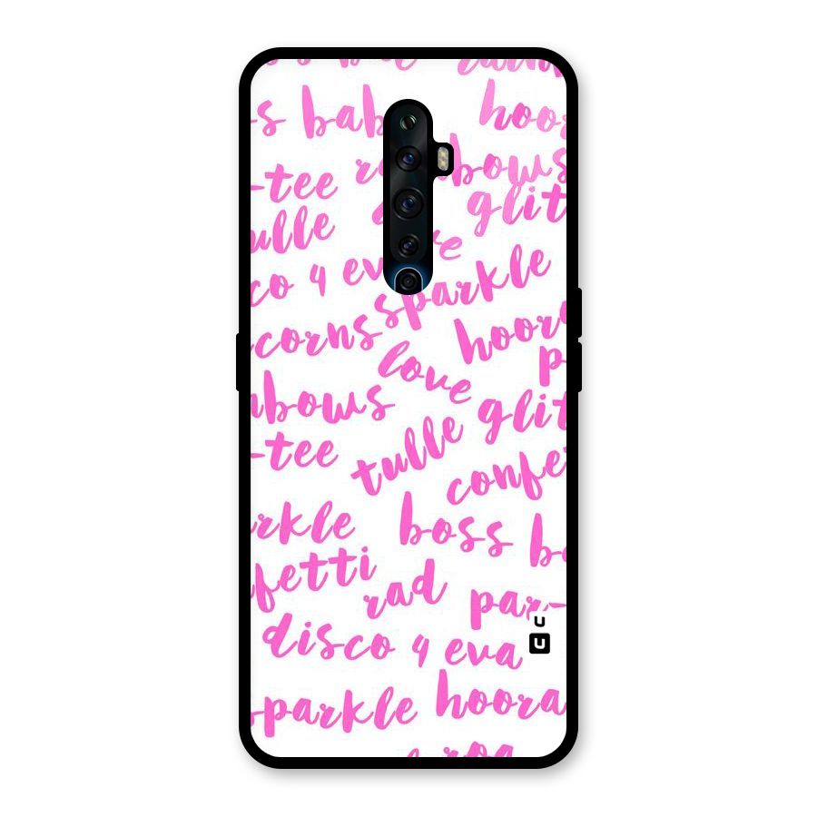 Sparkle Love Glass Back Case for Oppo Reno2 Z