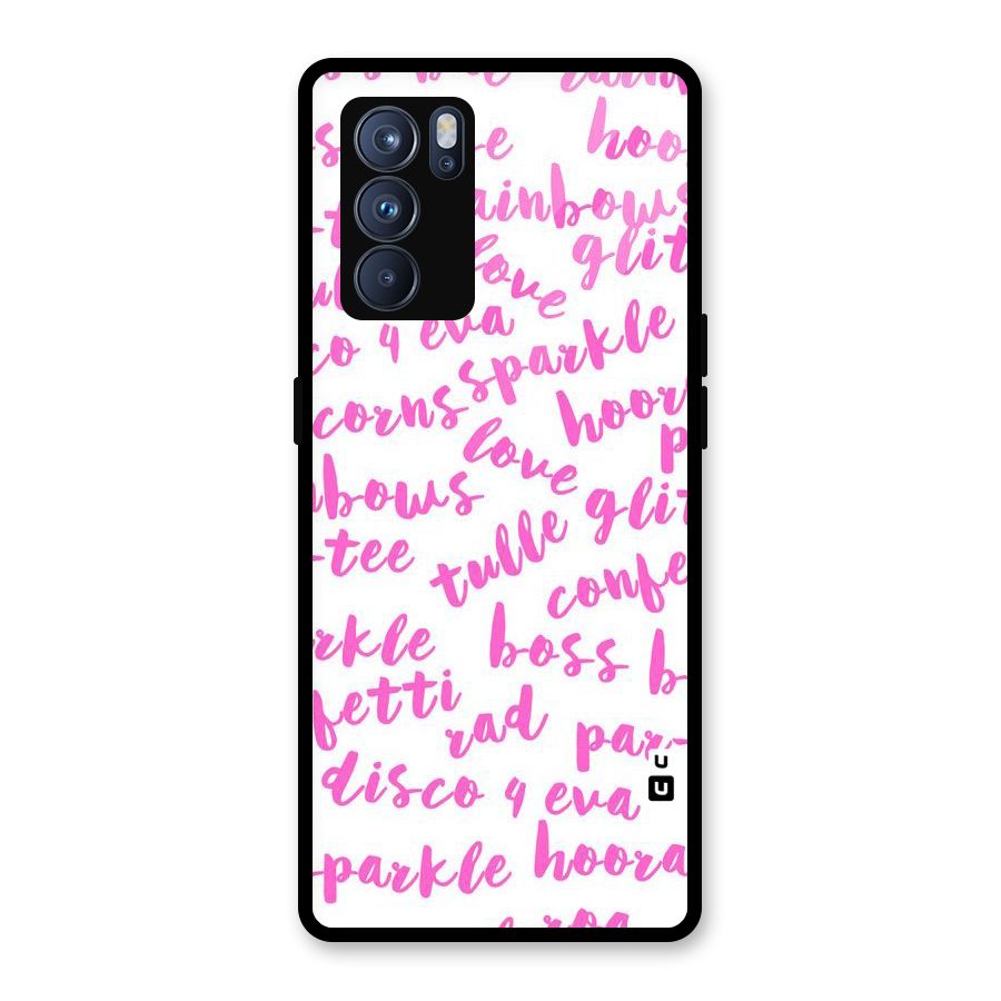 Sparkle Love Glass Back Case for Oppo Reno6 Pro 5G