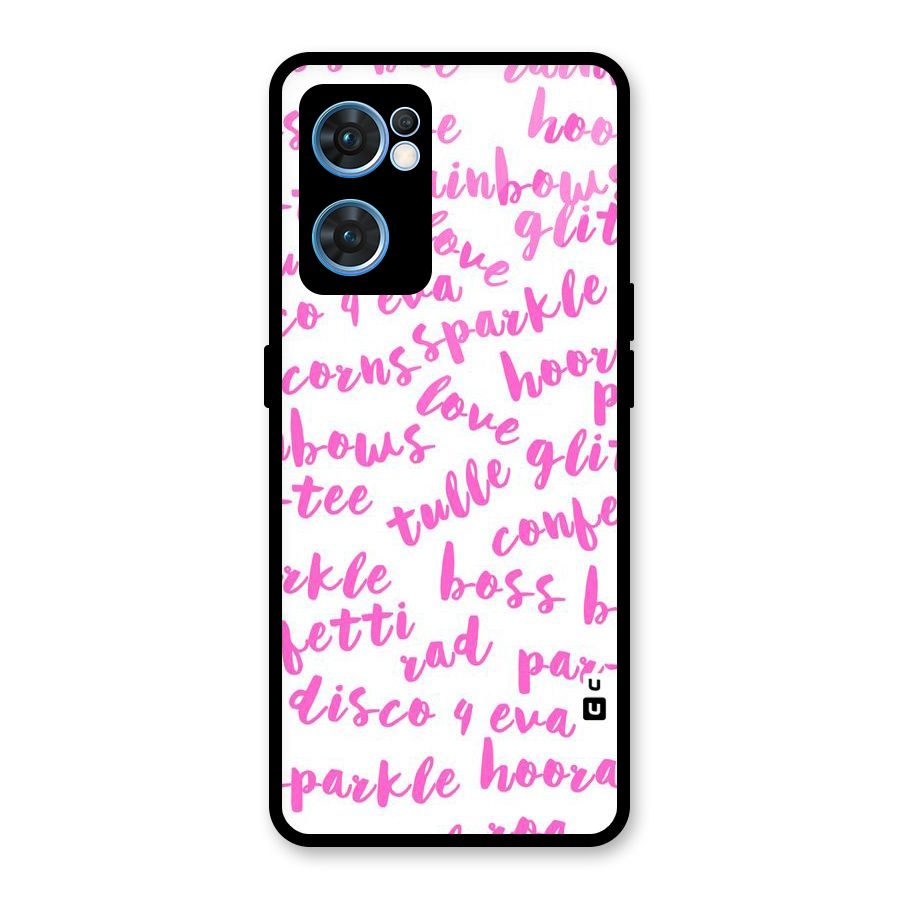 Sparkle Love Glass Back Case for Oppo Reno7 5G