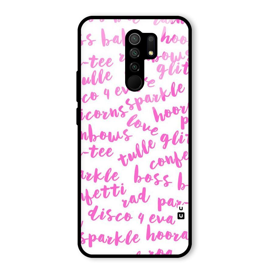 Sparkle Love Glass Back Case for Poco M2