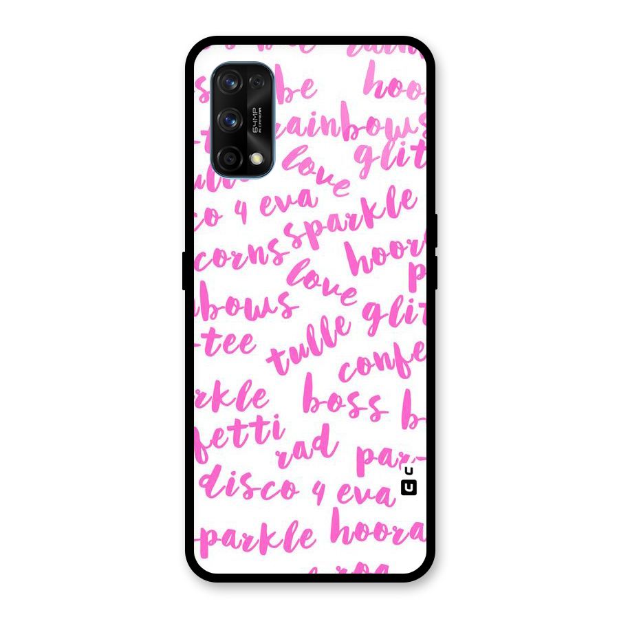 Sparkle Love Glass Back Case for Realme 7 Pro