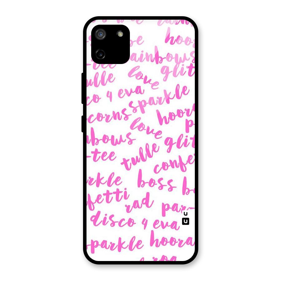 Sparkle Love Glass Back Case for Realme C11