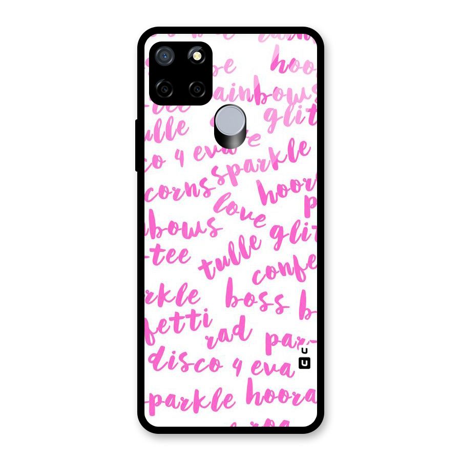 Sparkle Love Glass Back Case for Realme C12