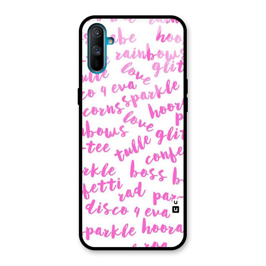 Sparkle Love Glass Back Case for Realme C3