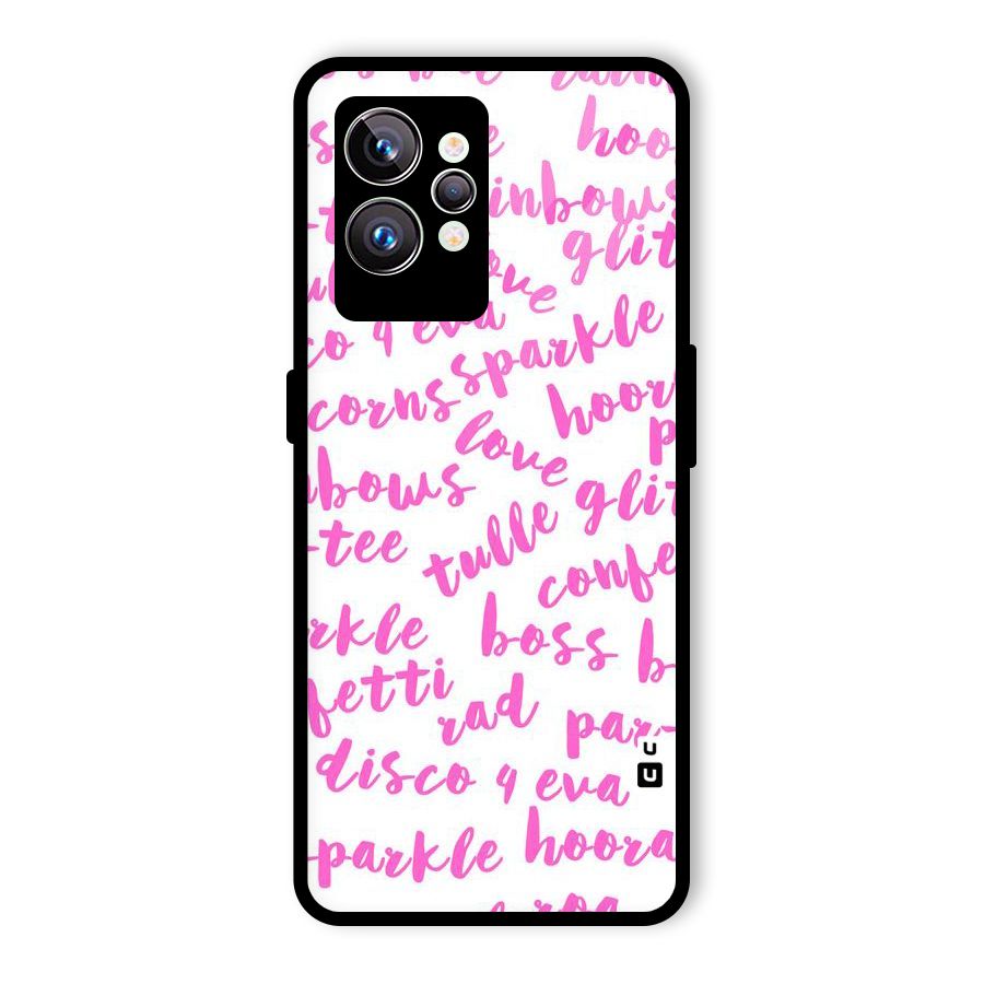 Sparkle Love Glass Back Case for Realme GT2 Pro