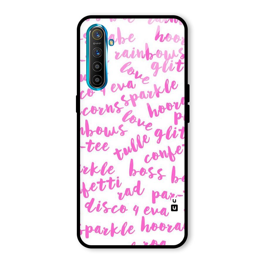 Sparkle Love Glass Back Case for Realme X2