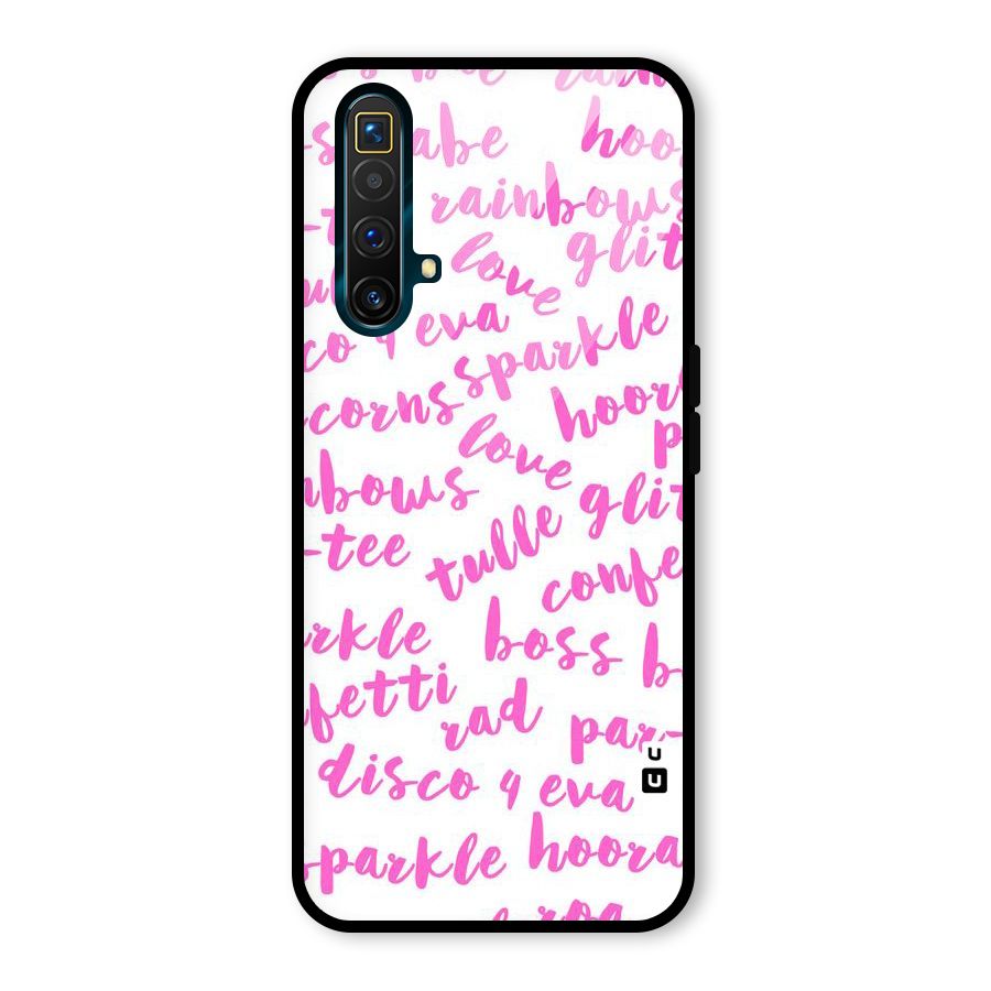 Sparkle Love Glass Back Case for Realme X3 SuperZoom