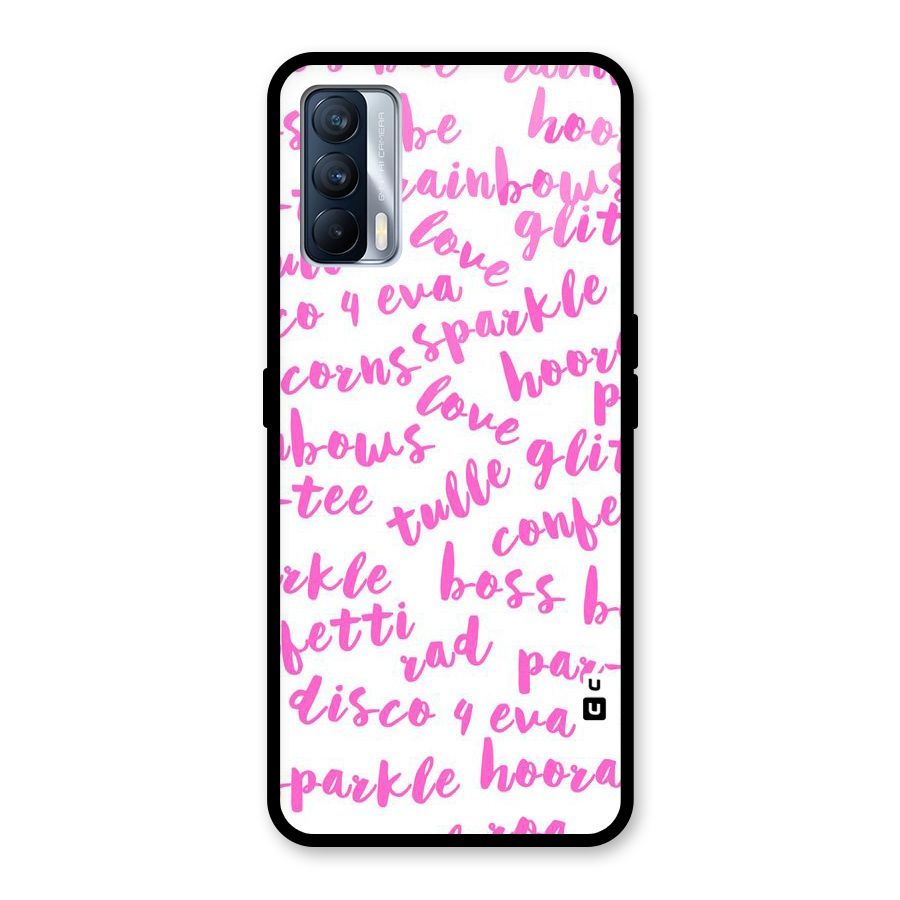 Sparkle Love Glass Back Case for Realme X7