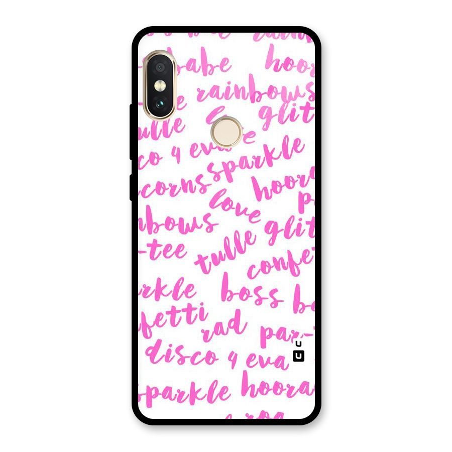 Sparkle Love Glass Back Case for Redmi Note 5 Pro