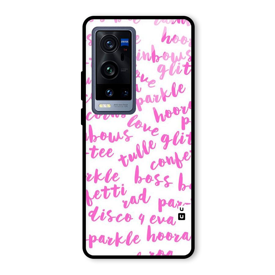 Sparkle Love Glass Back Case for Vivo X60 Pro Plus