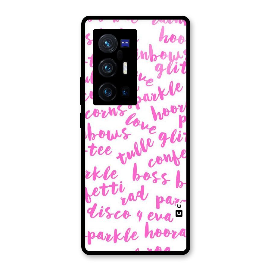 Sparkle Love Glass Back Case for Vivo X70 Pro Plus