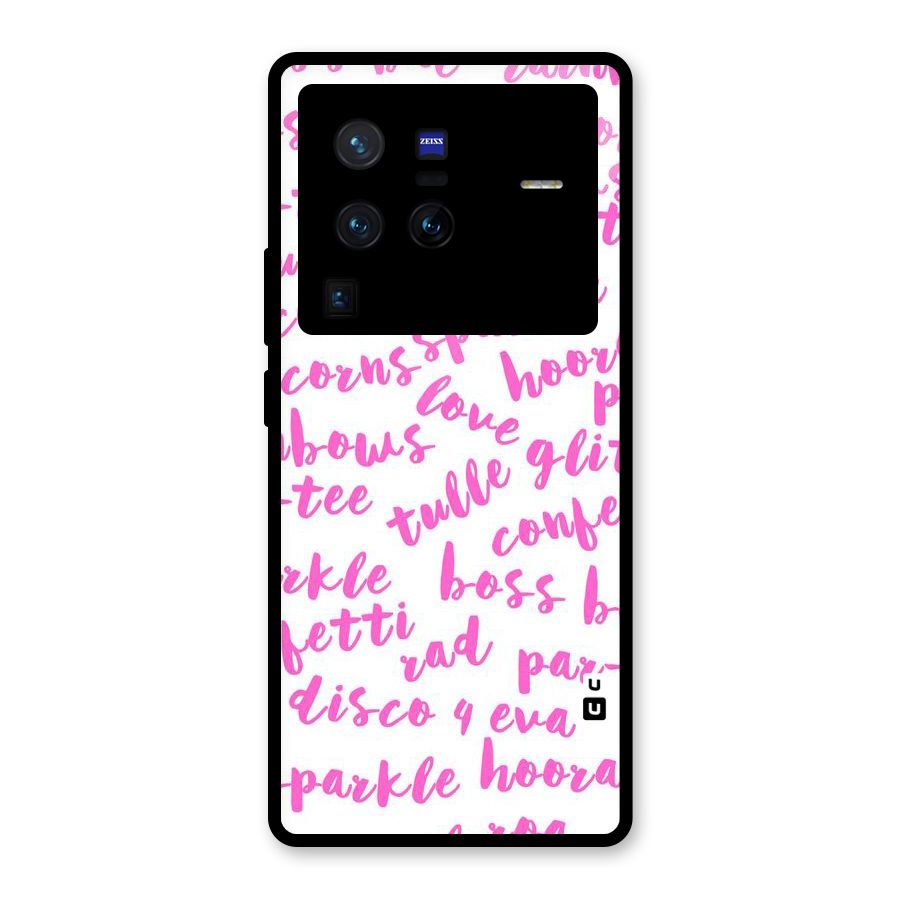 Sparkle Love Glass Back Case for Vivo X80 Pro