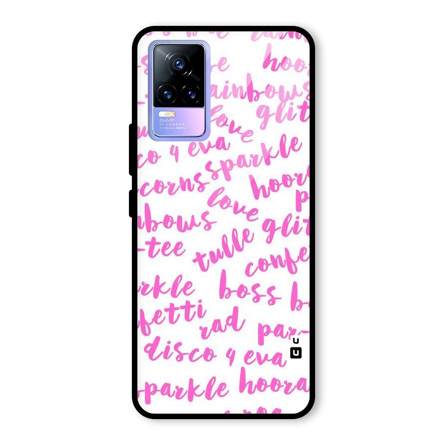Sparkle Love Glass Back Case for Vivo Y73