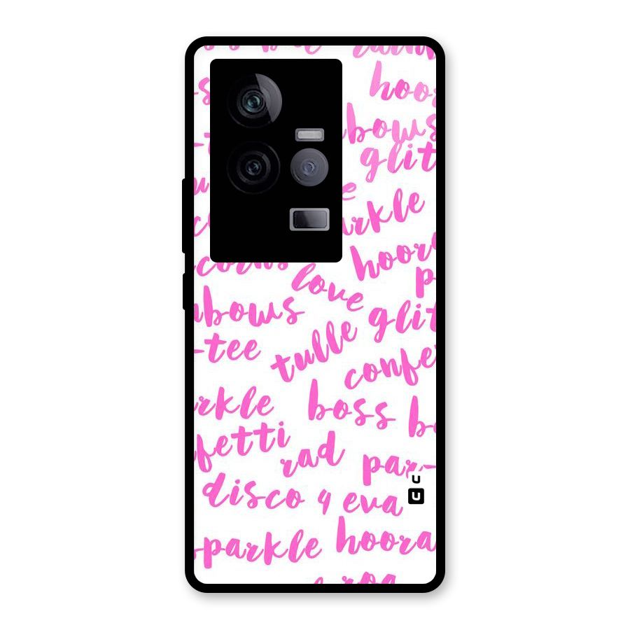 Sparkle Love Glass Back Case for Vivo iQOO 11 5G