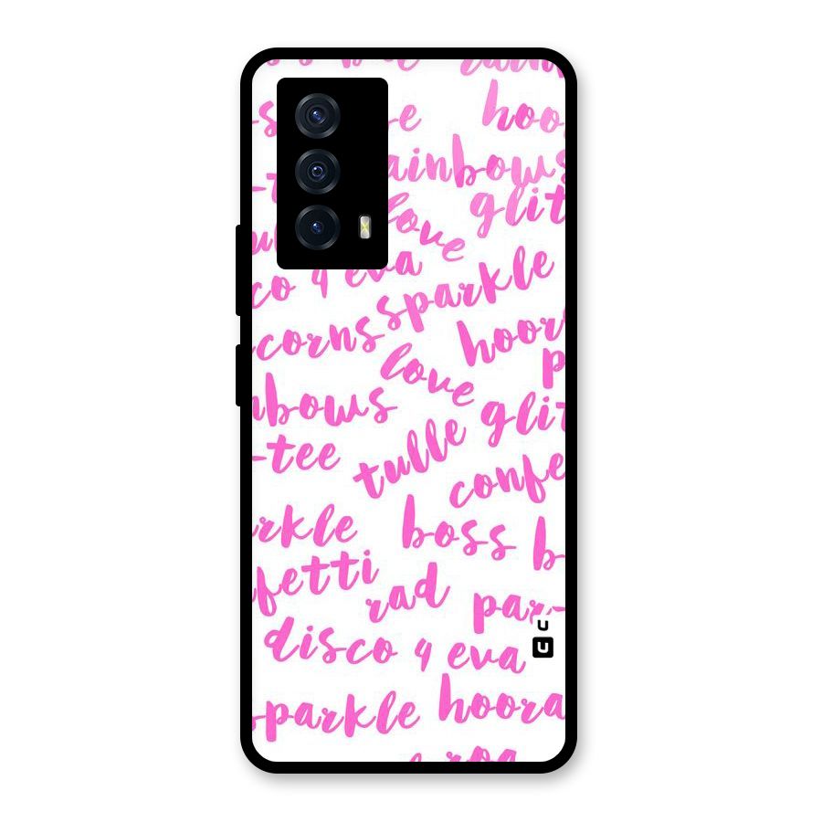 Sparkle Love Glass Back Case for Vivo iQOO Z5