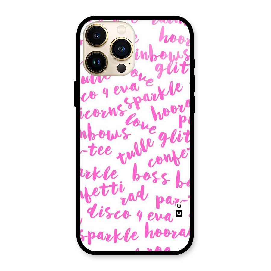 Sparkle Love Glass Back Case for iPhone 13 Pro Max