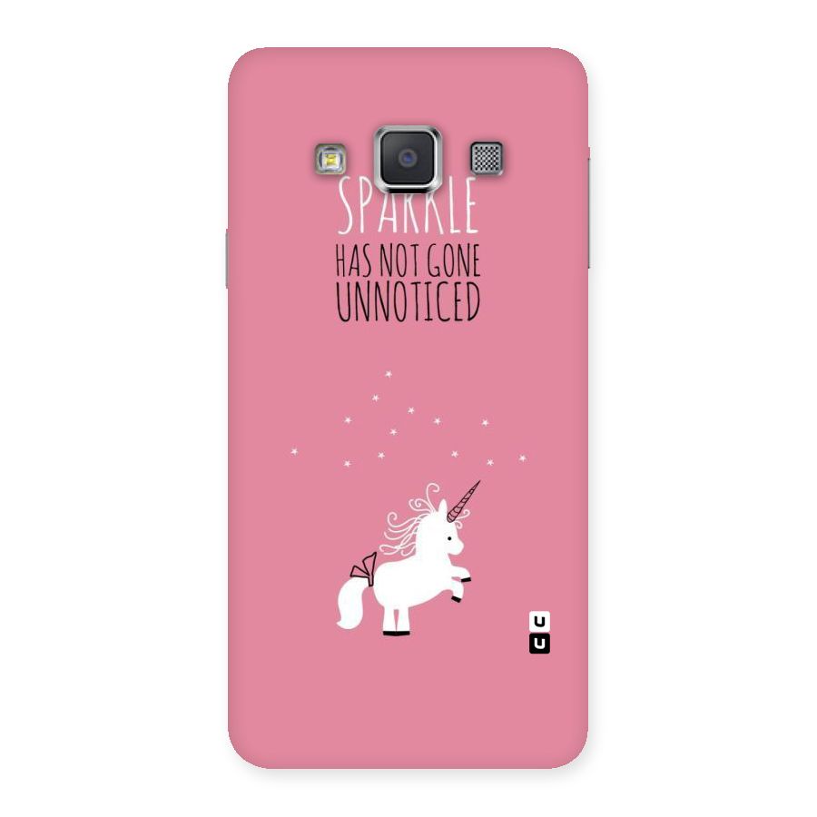 Sparkle Not Unnoticed Back Case for Galaxy A3