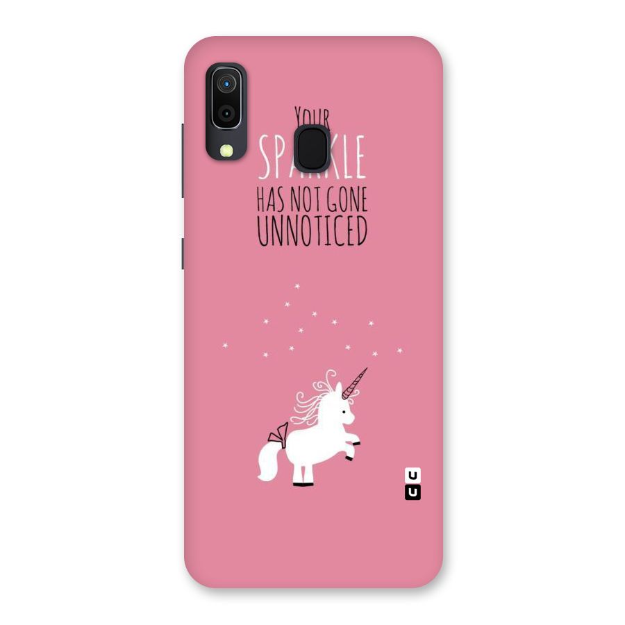 Sparkle Not Unnoticed Back Case for Galaxy A30
