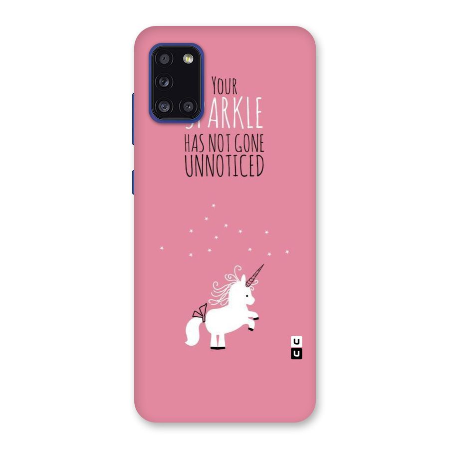 Sparkle Not Unnoticed Back Case for Galaxy A31