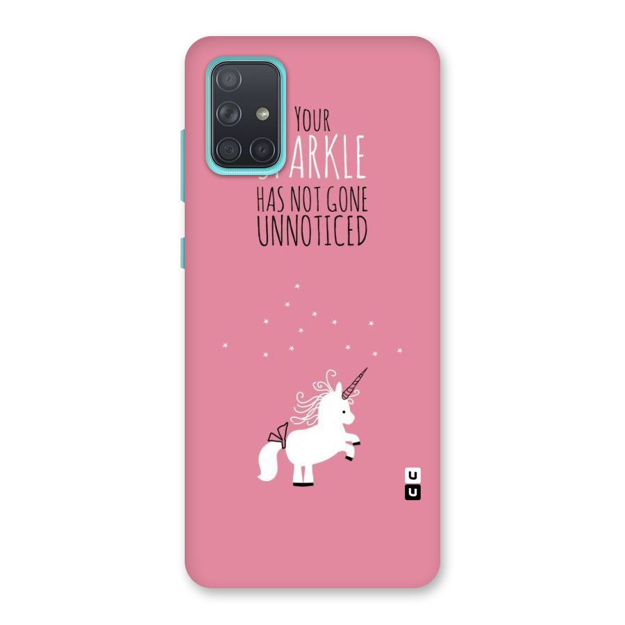 Sparkle Not Unnoticed Back Case for Galaxy A71