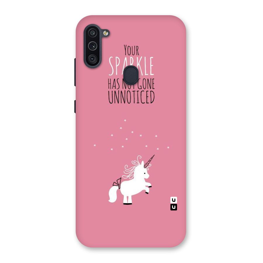 Sparkle Not Unnoticed Back Case for Galaxy M11