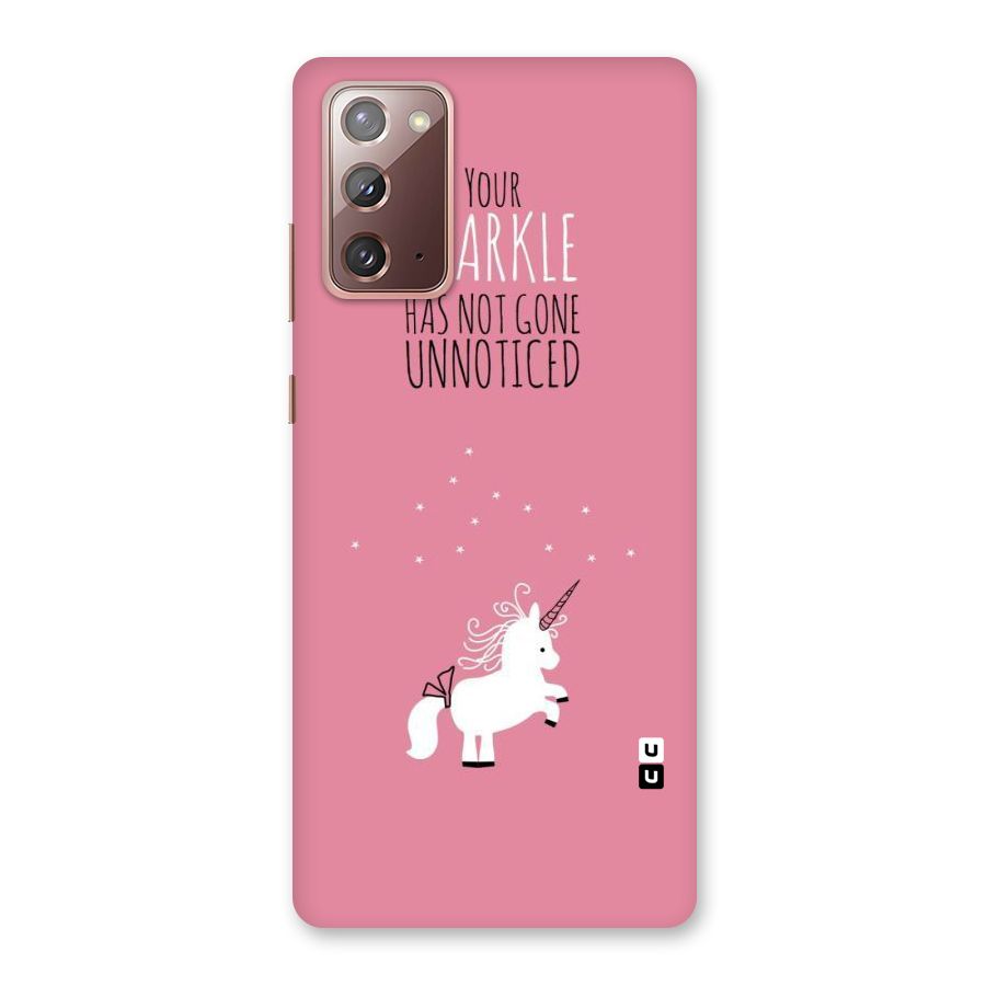 Sparkle Not Unnoticed Back Case for Galaxy Note 20