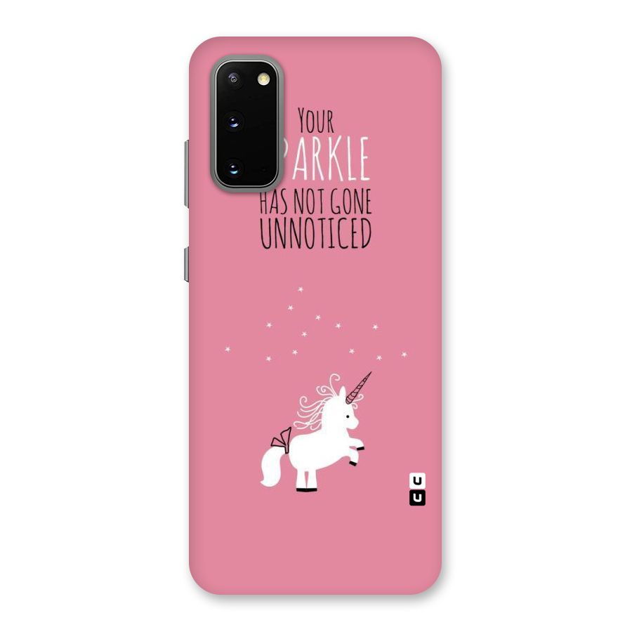 Sparkle Not Unnoticed Back Case for Galaxy S20