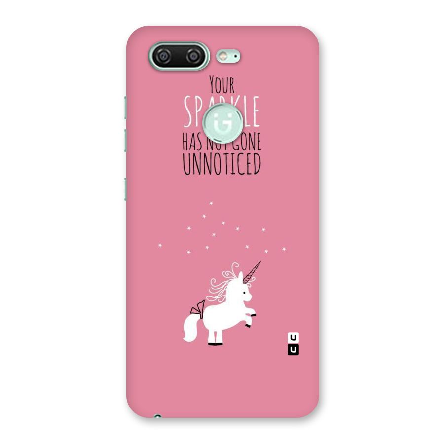 Sparkle Not Unnoticed Back Case for Gionee S10