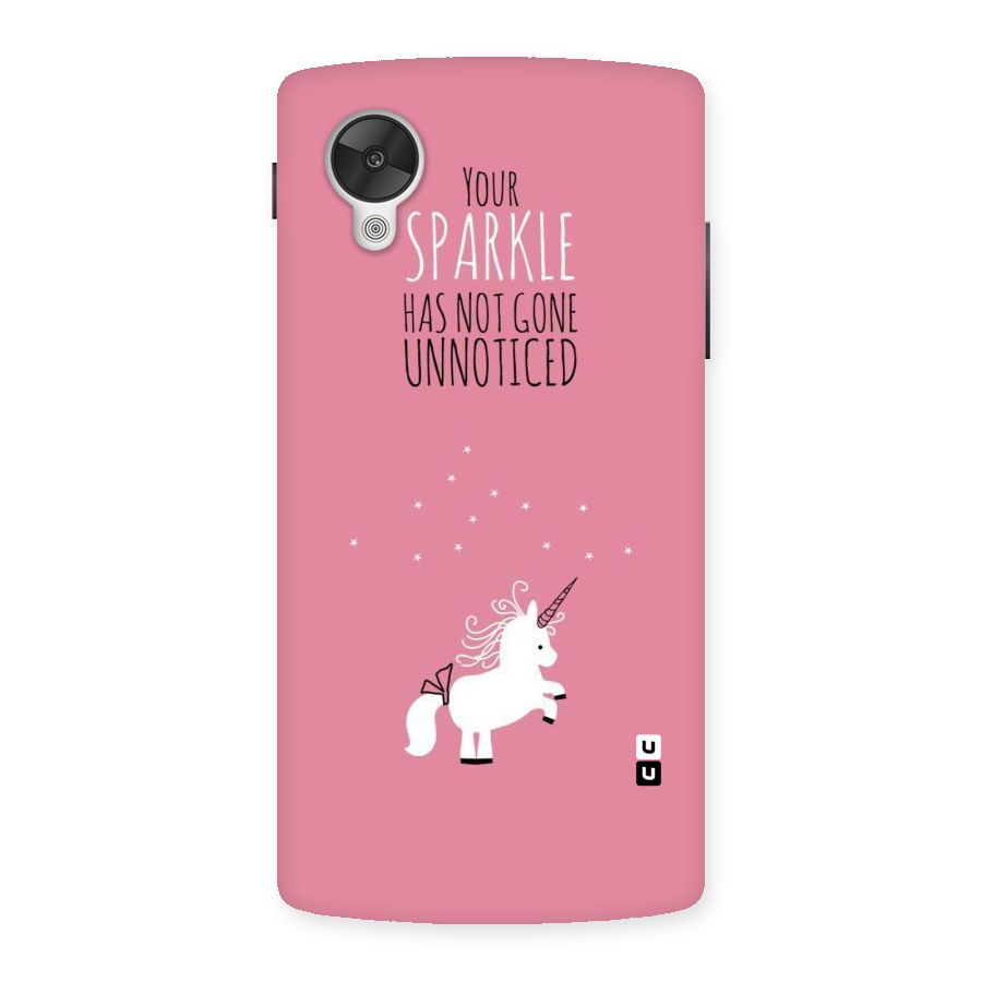 Sparkle Not Unnoticed Back Case for Google Nexsus 5
