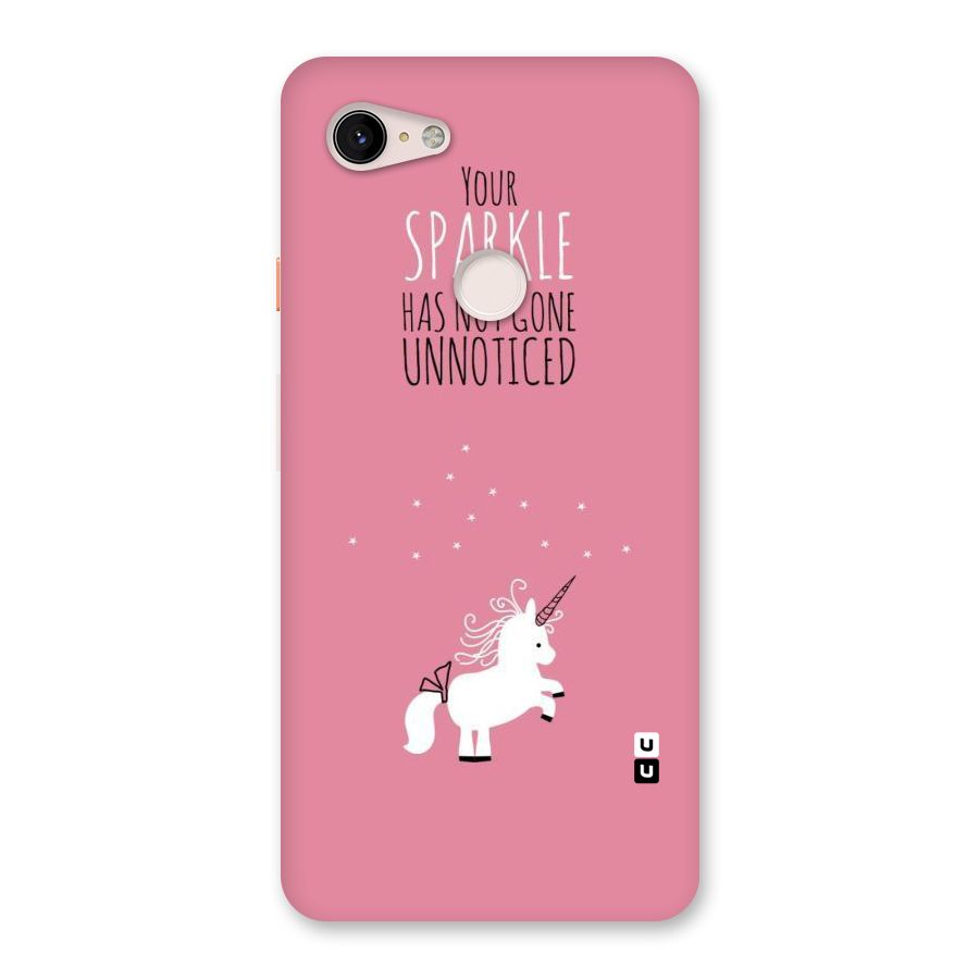 Sparkle Not Unnoticed Back Case for Google Pixel 3 XL