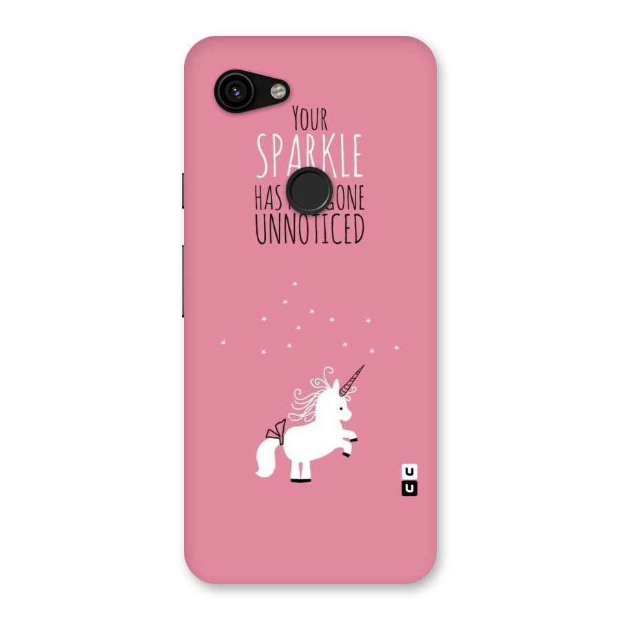 Sparkle Not Unnoticed Back Case for Google Pixel 3a