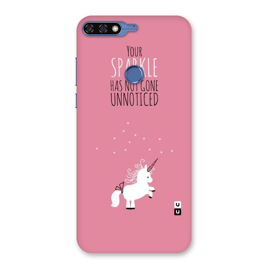 Sparkle Not Unnoticed Back Case for Honor 7C