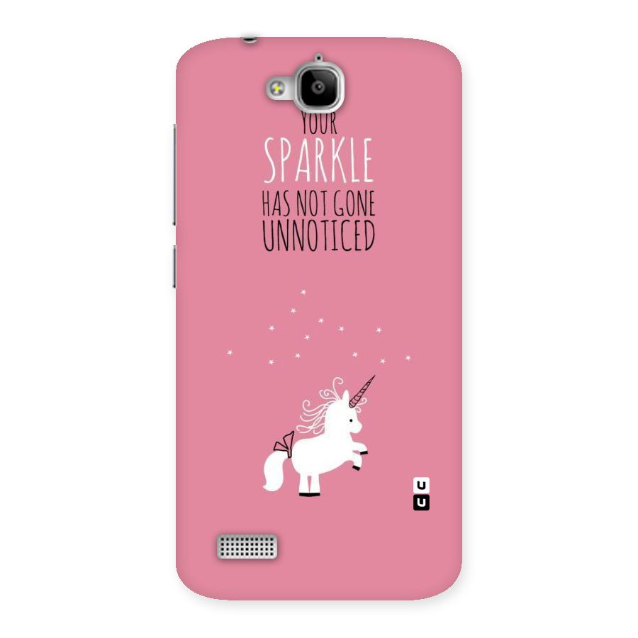 Sparkle Not Unnoticed Back Case for Honor Holly
