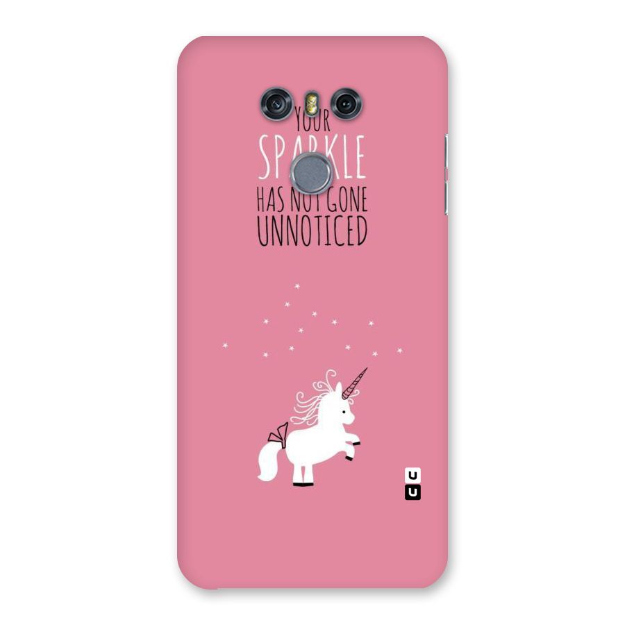 Sparkle Not Unnoticed Back Case for LG G6